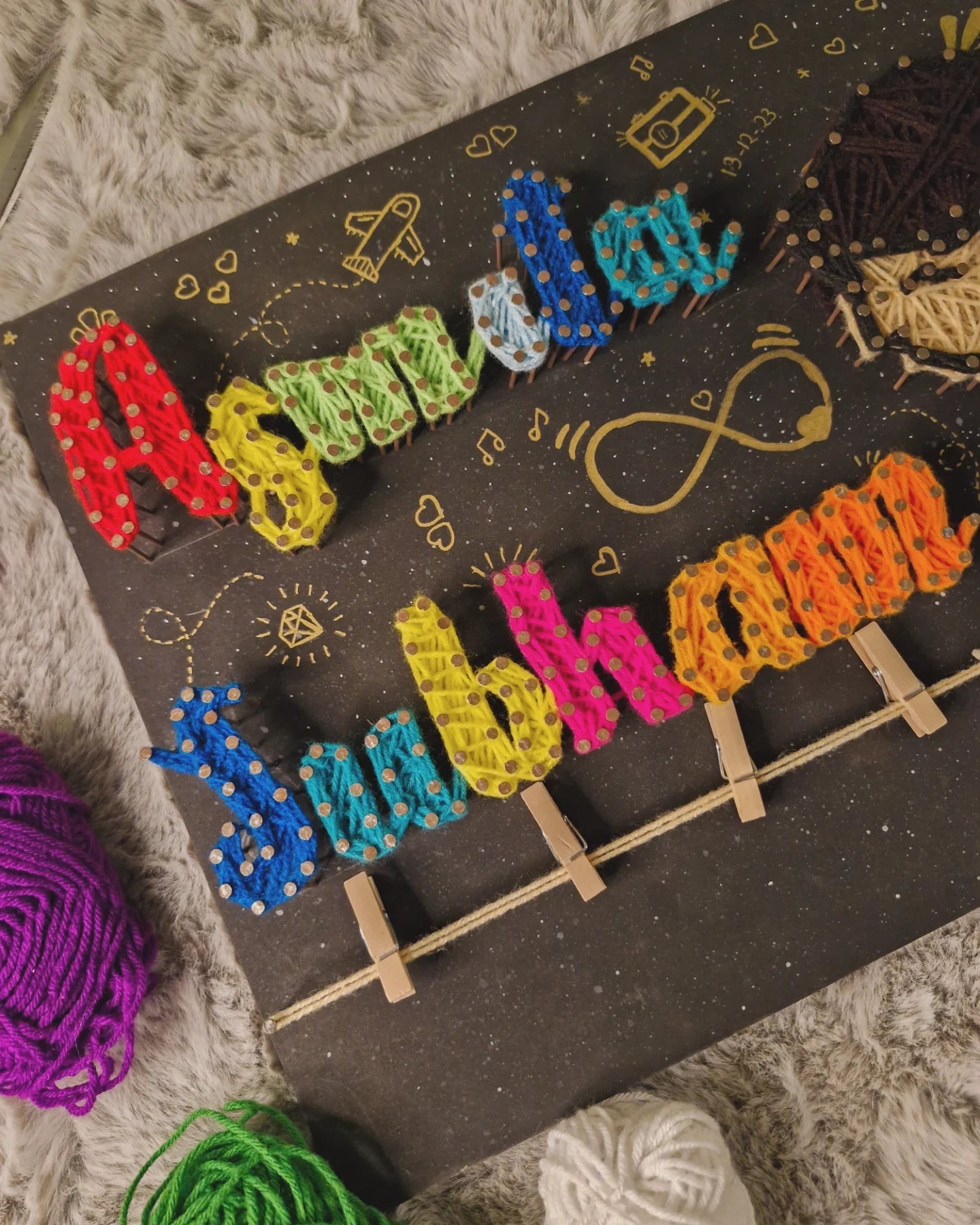 Unique Anniversary & Wedding Gift with Names & Date