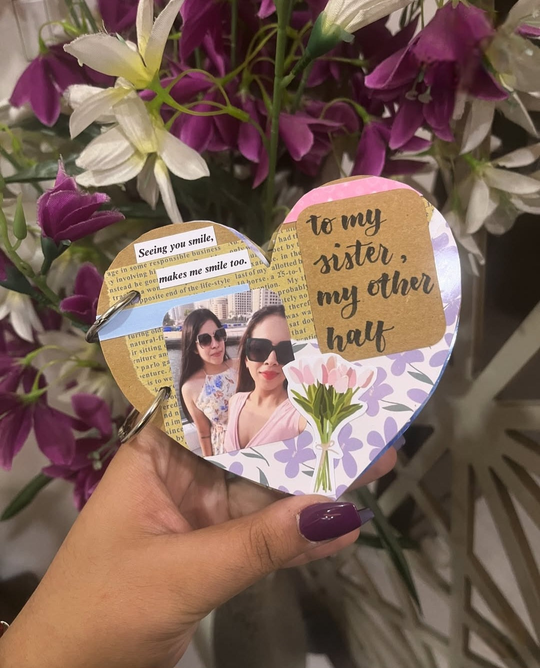 Personalized Heart-Shaped Mini Scrapbook