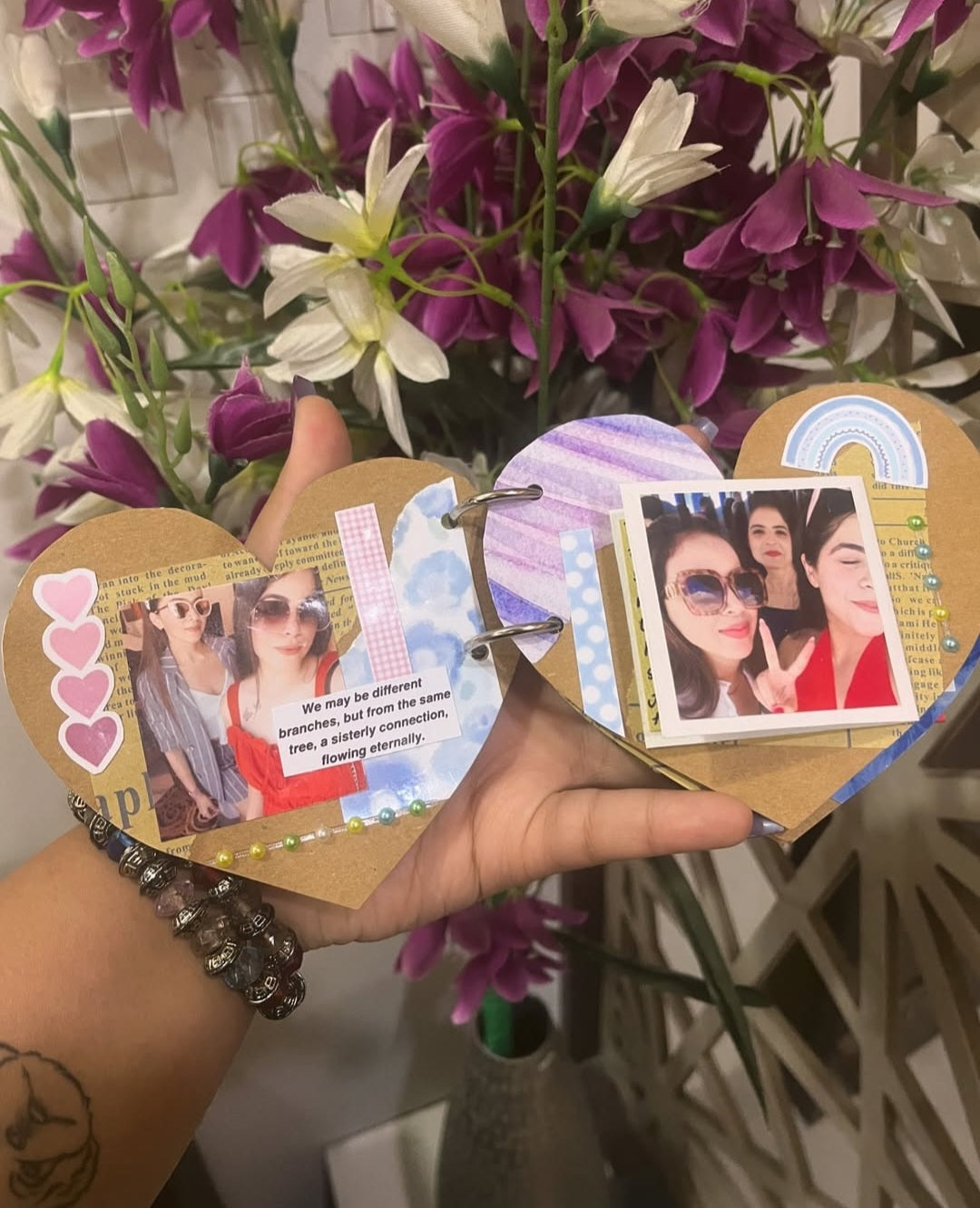 Personalized Heart-Shaped Mini Scrapbook