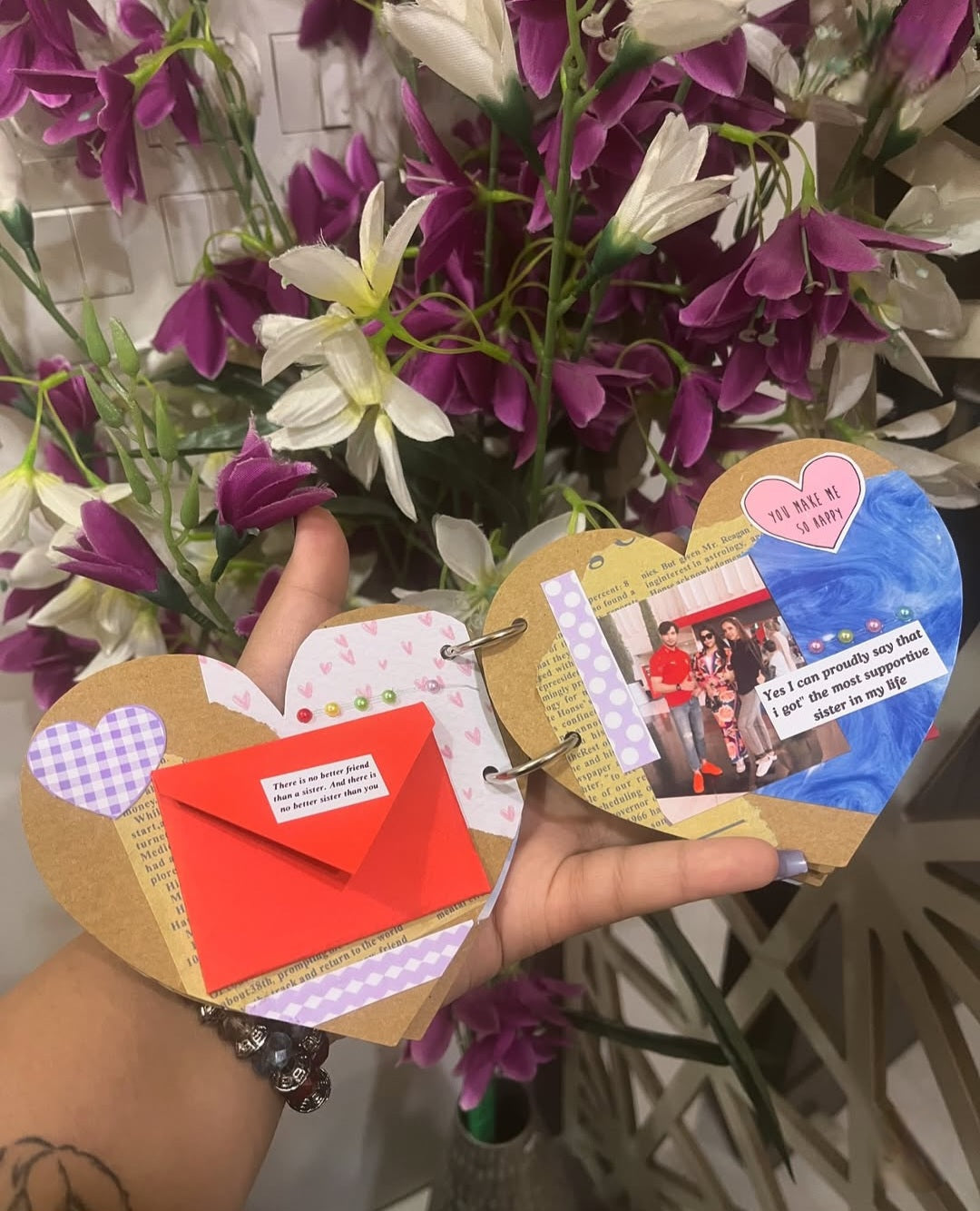 Personalized Heart-Shaped Mini Scrapbook
