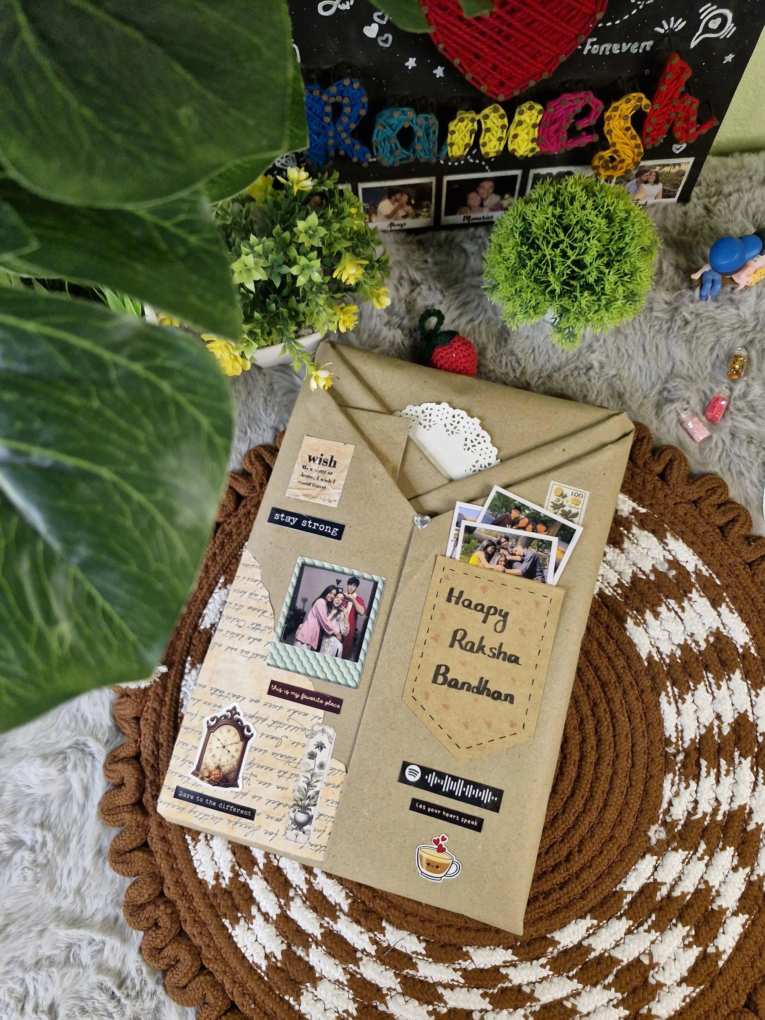 Personalized Rakhi Gift Hamper – Photo Frame, Keychain & Card