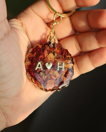 Personalized Round Resin Keychain