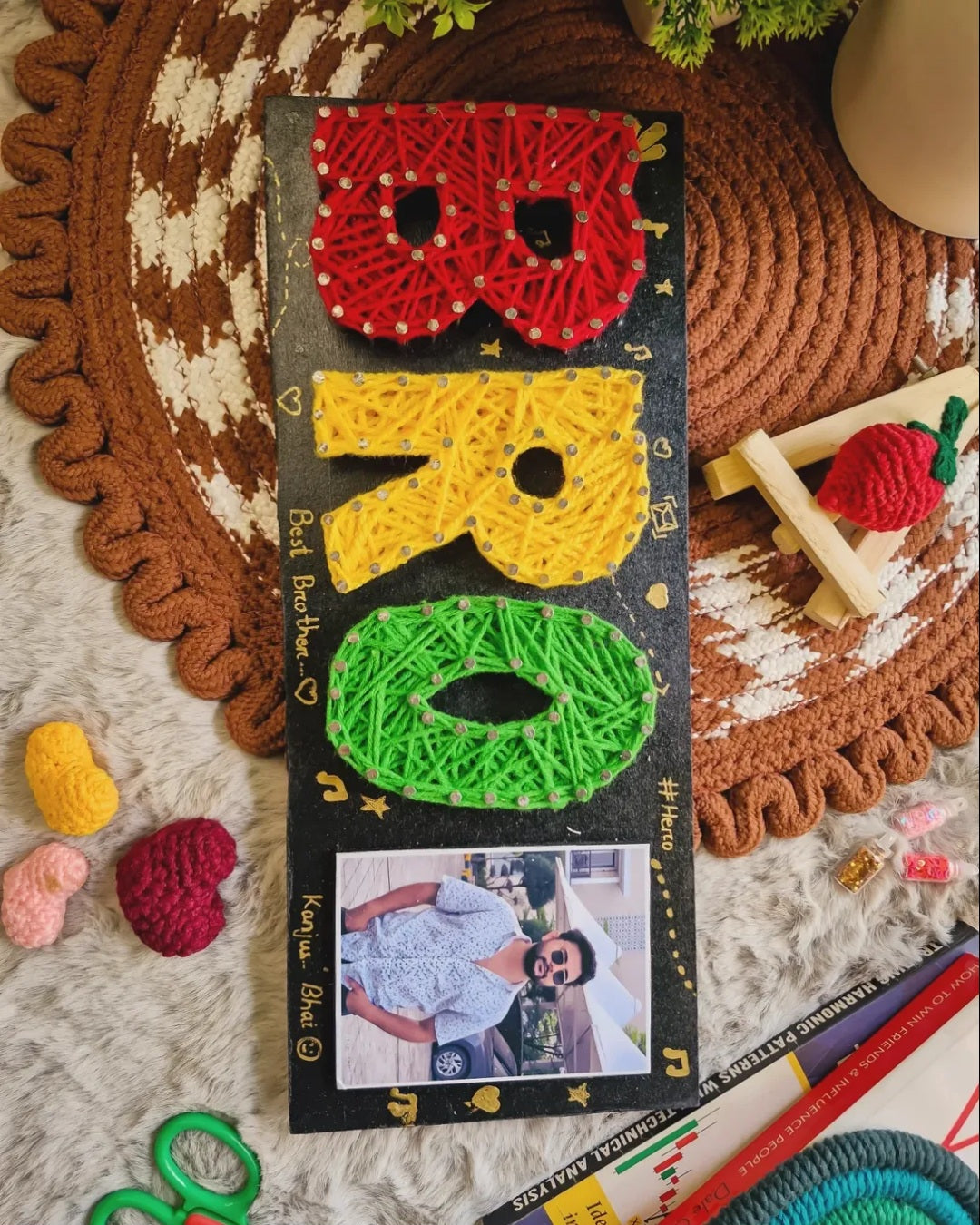 Best Bro Sis String Art – Personalized Handmade Sibling Gift