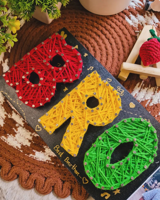 Best Bro Sis String Art – Personalized Handmade Sibling Gift