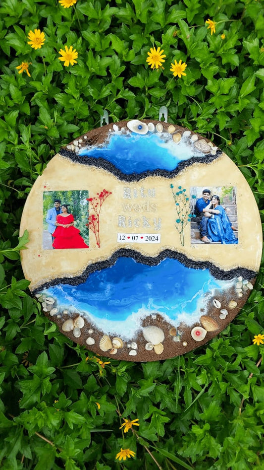 Personalized Beach Resin Photo Frame