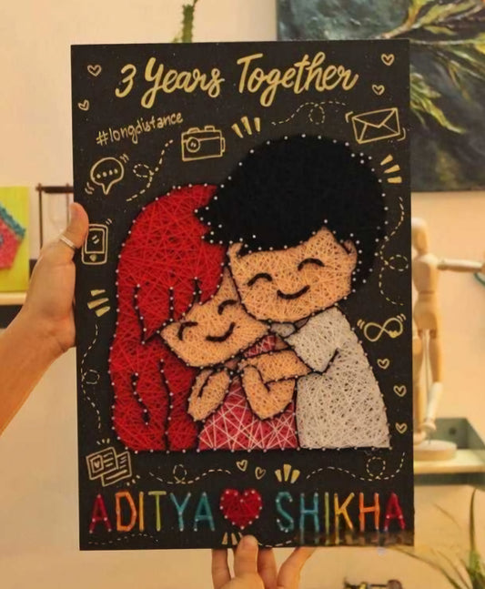 Personalized Couple String Art Anniversary Gift