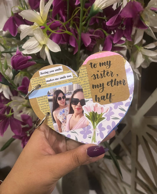 Personalized Heart-Shaped Mini Scrapbook