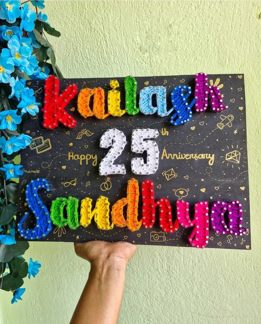 Milestone Anniversary String Art