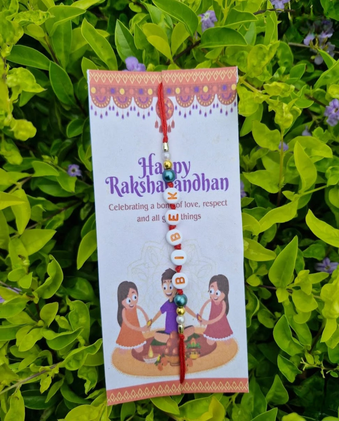 Personalized Name Letter Rakhi – Custom Handmade Design for Brother