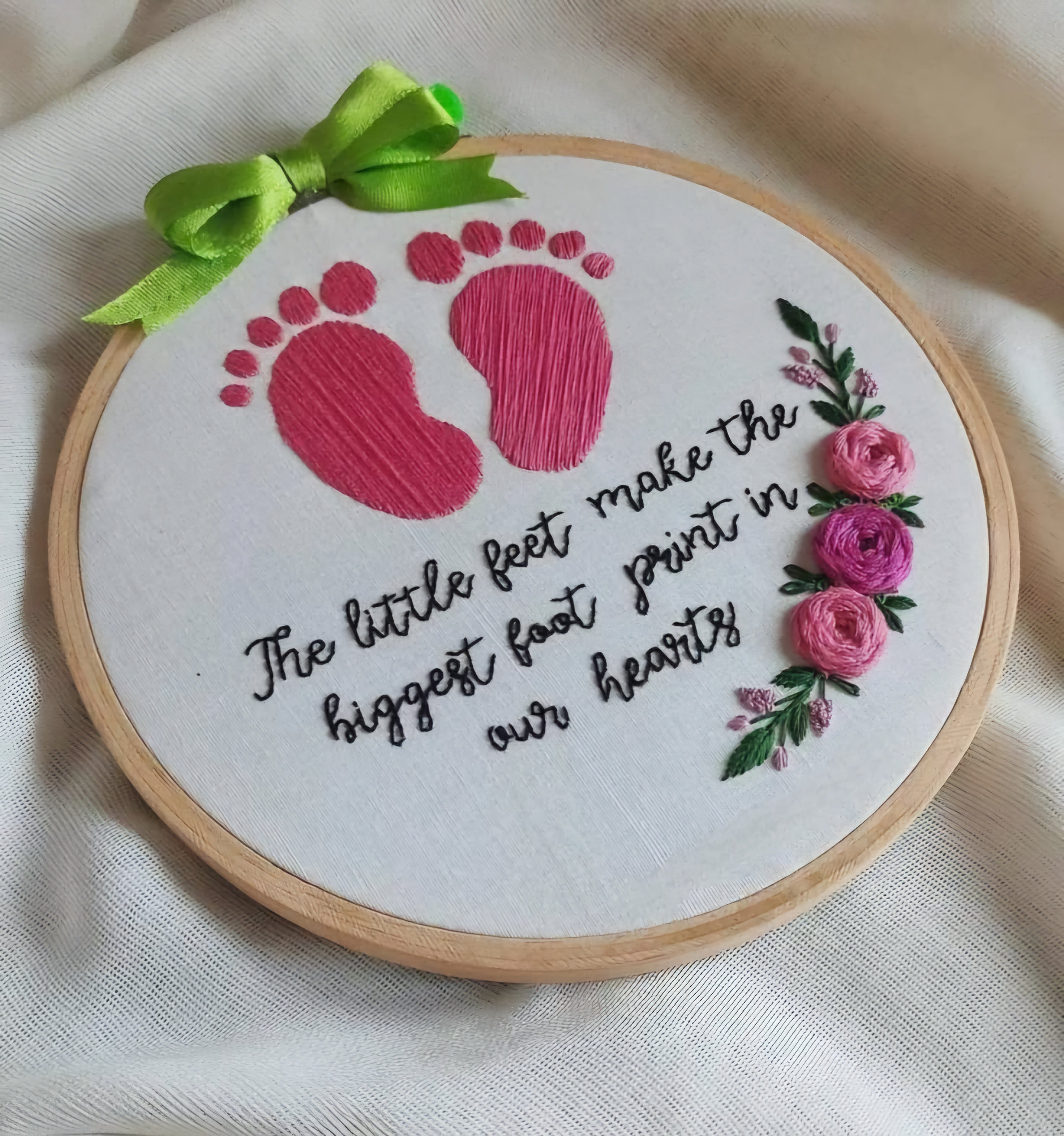 Personalized Baby Welcome Embroidery Frame